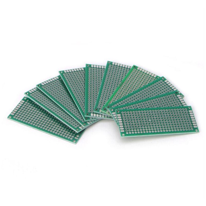 10pcs Electronic PCB Board 3x7cm Diy Universal Printed Circuit Board 3*7cm Double Side Prototyping PCB For Arduino Copper Plate